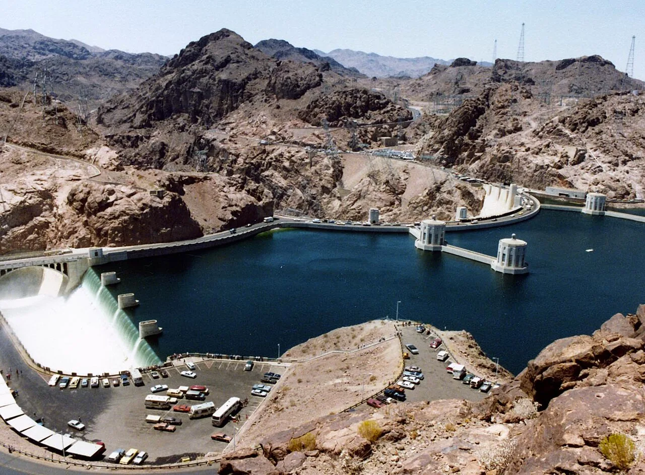 Hoover Dam and the Arizona spillway